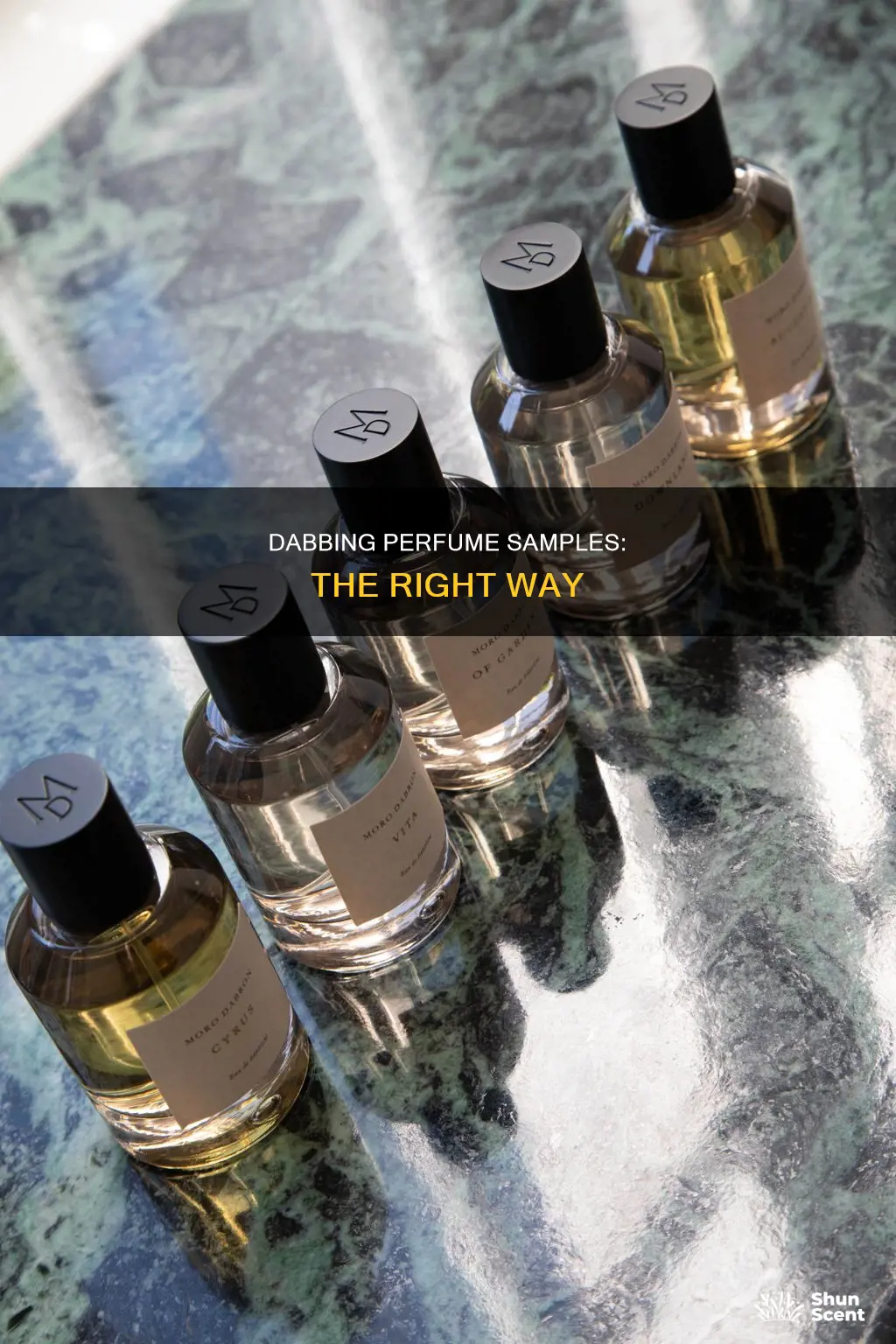 how to apply dabbing perfume from sample