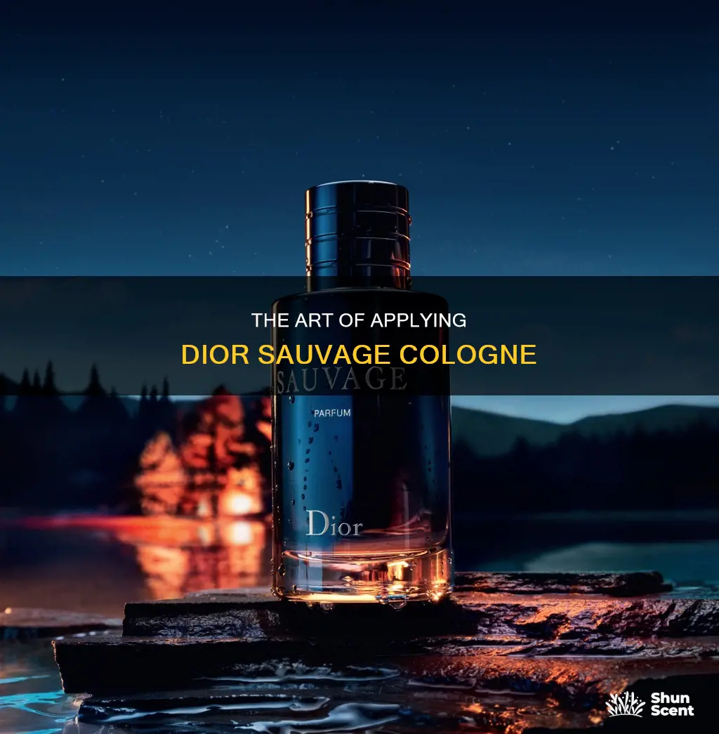 how to apply dior sauvage cologne