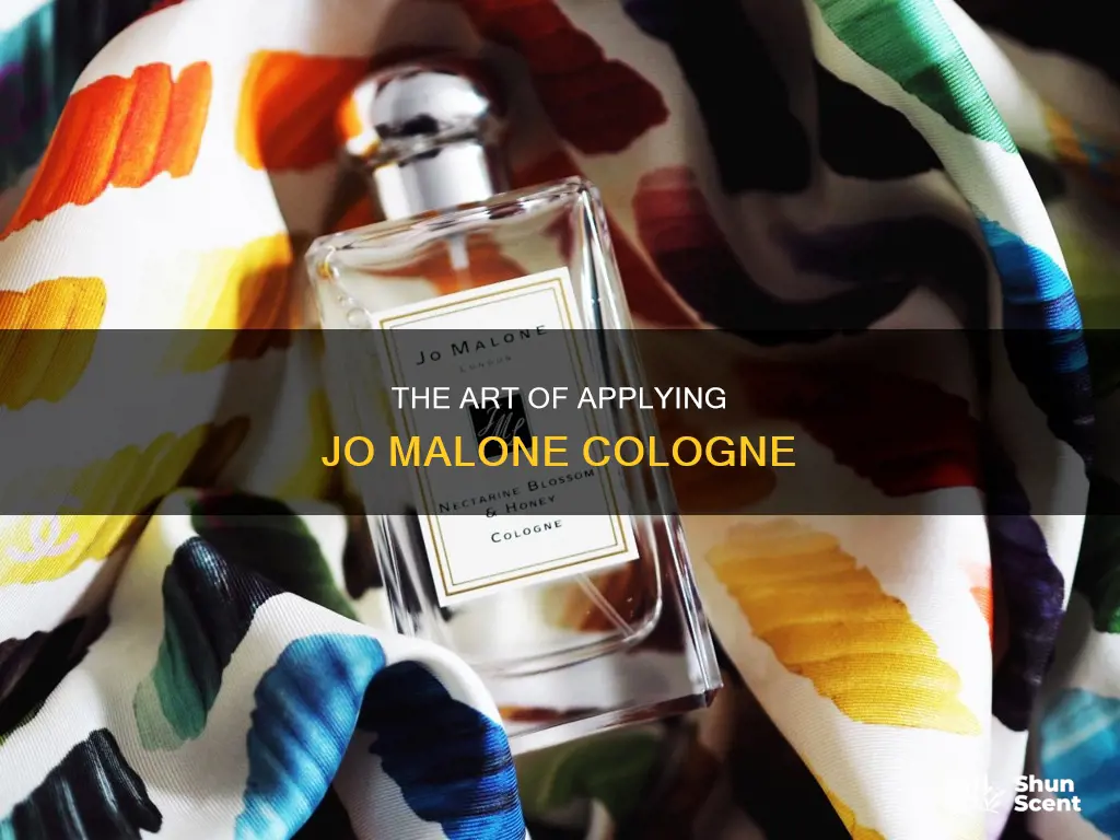 how to apply jo malone cologne