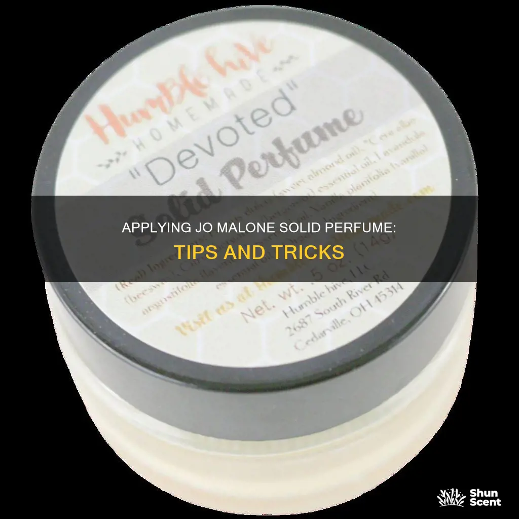 how to apply jo malone solid perfume