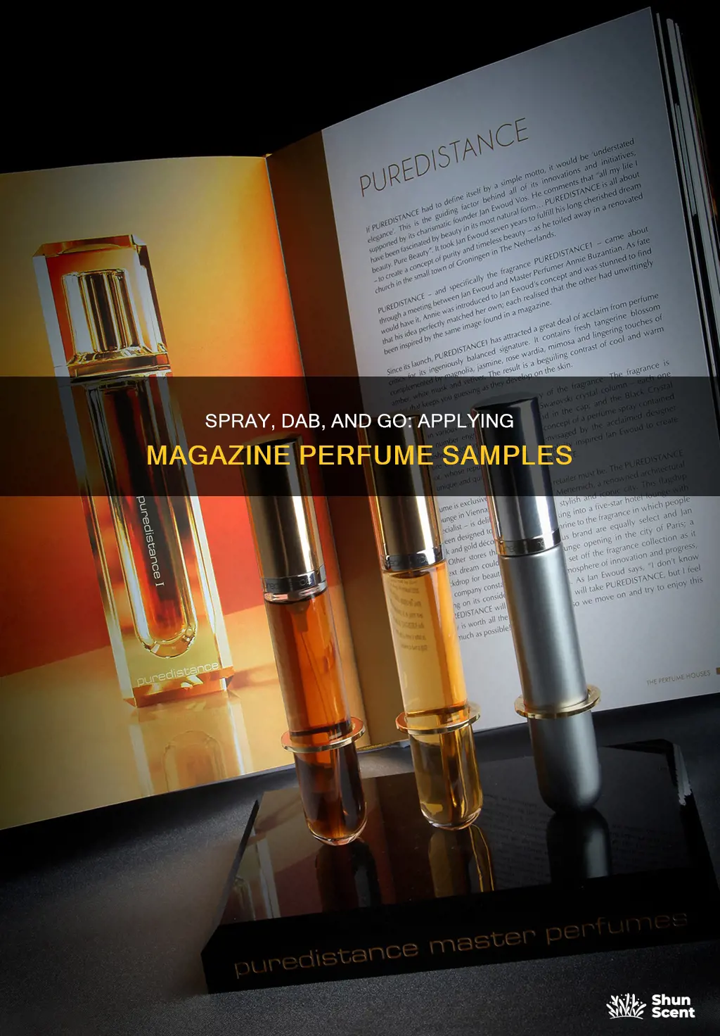 how to apply magazine perfume samples