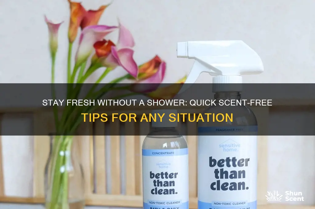 how to be scent free when there is no shower