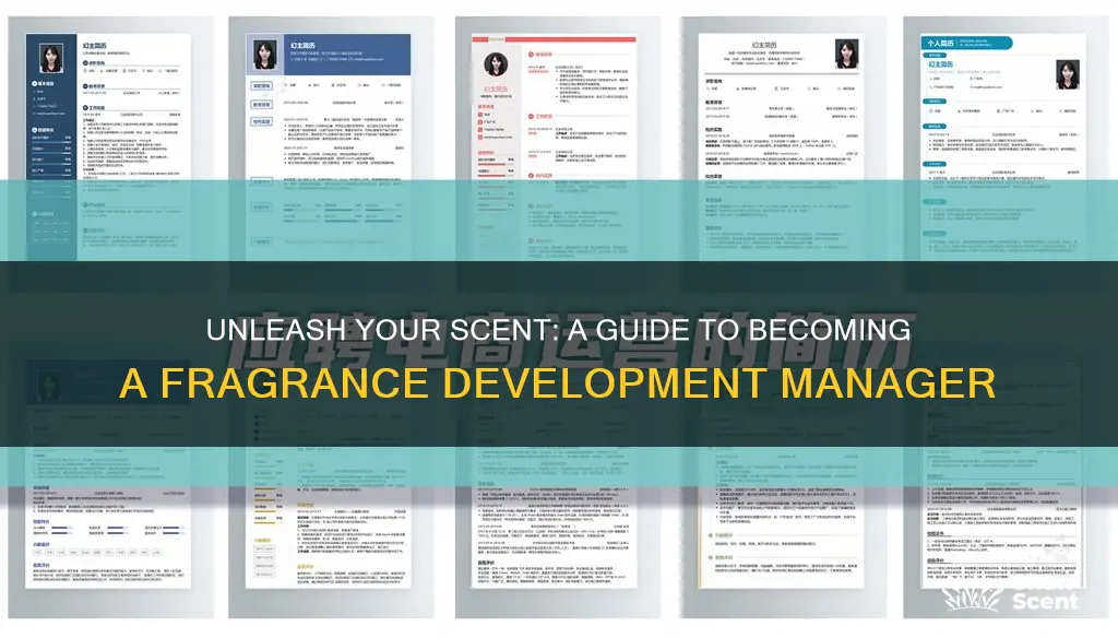 how to become a fragrance development manager