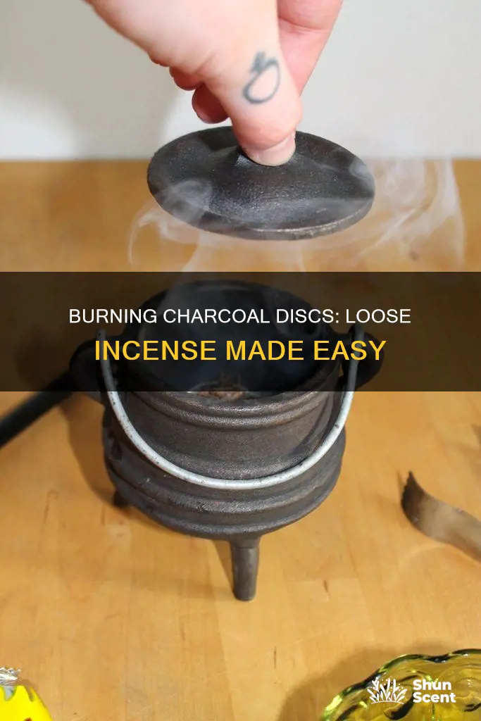 how to burn a charcole disc for loose incense