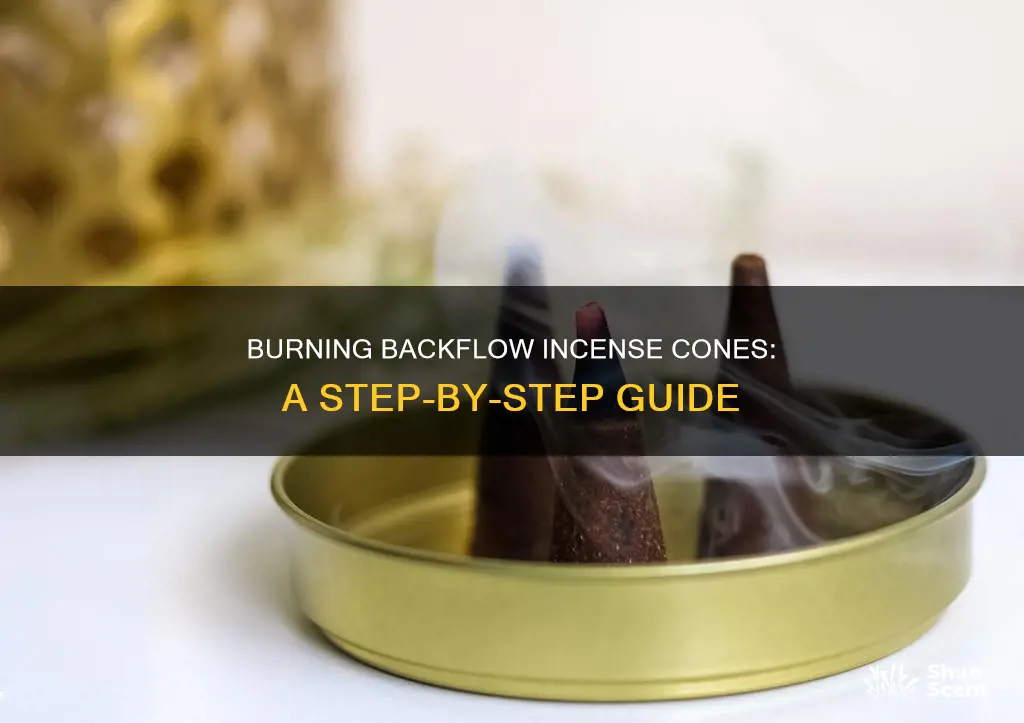 how to burn backflow incense cones
