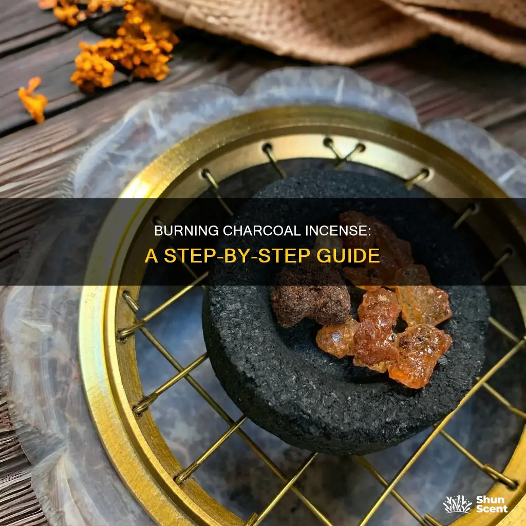 how to burn charcoal incense