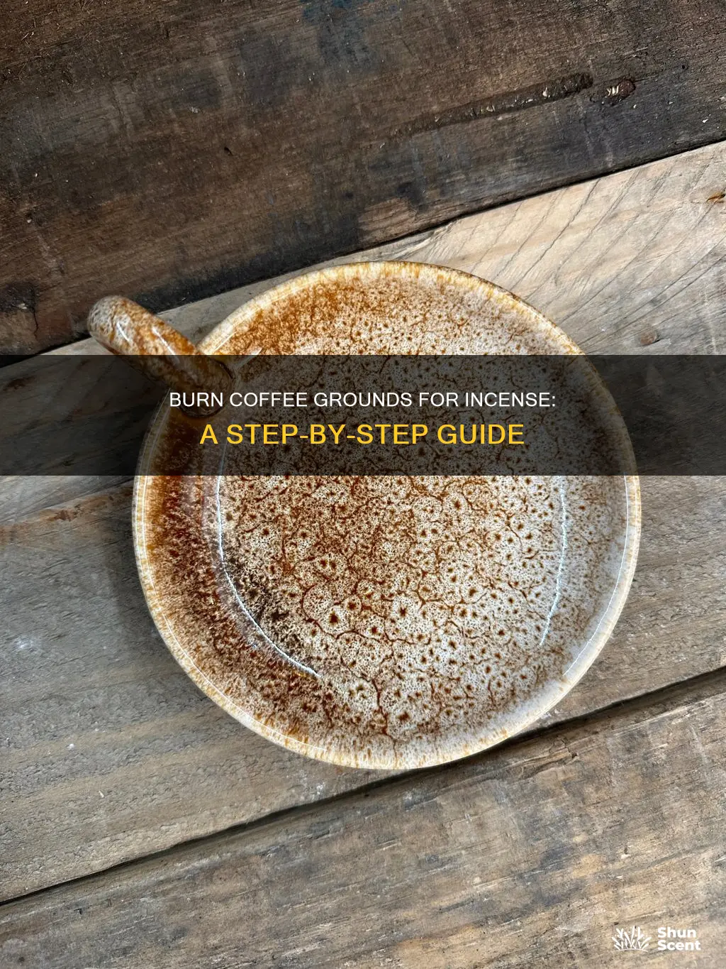 how to burn coffee grounds like incense