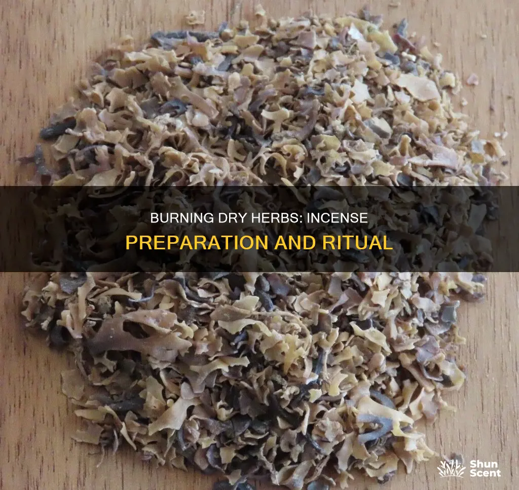 how to burn dry herbs as incense