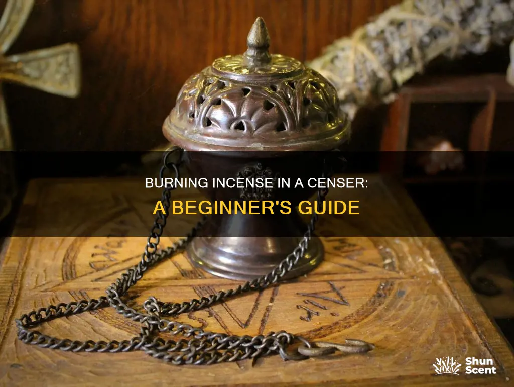 how to burn incense in a censer