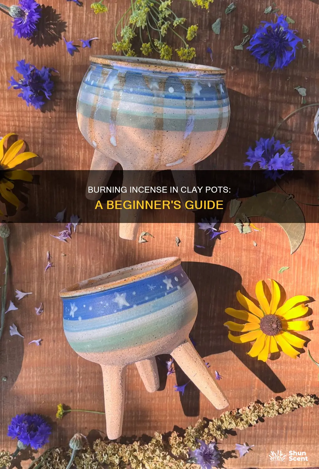 how to burn incense in a clay pot