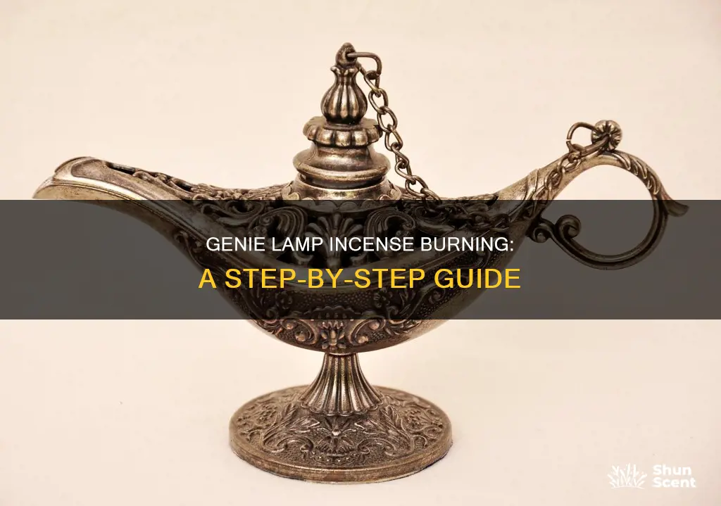 how to burn incense in a genie lamp
