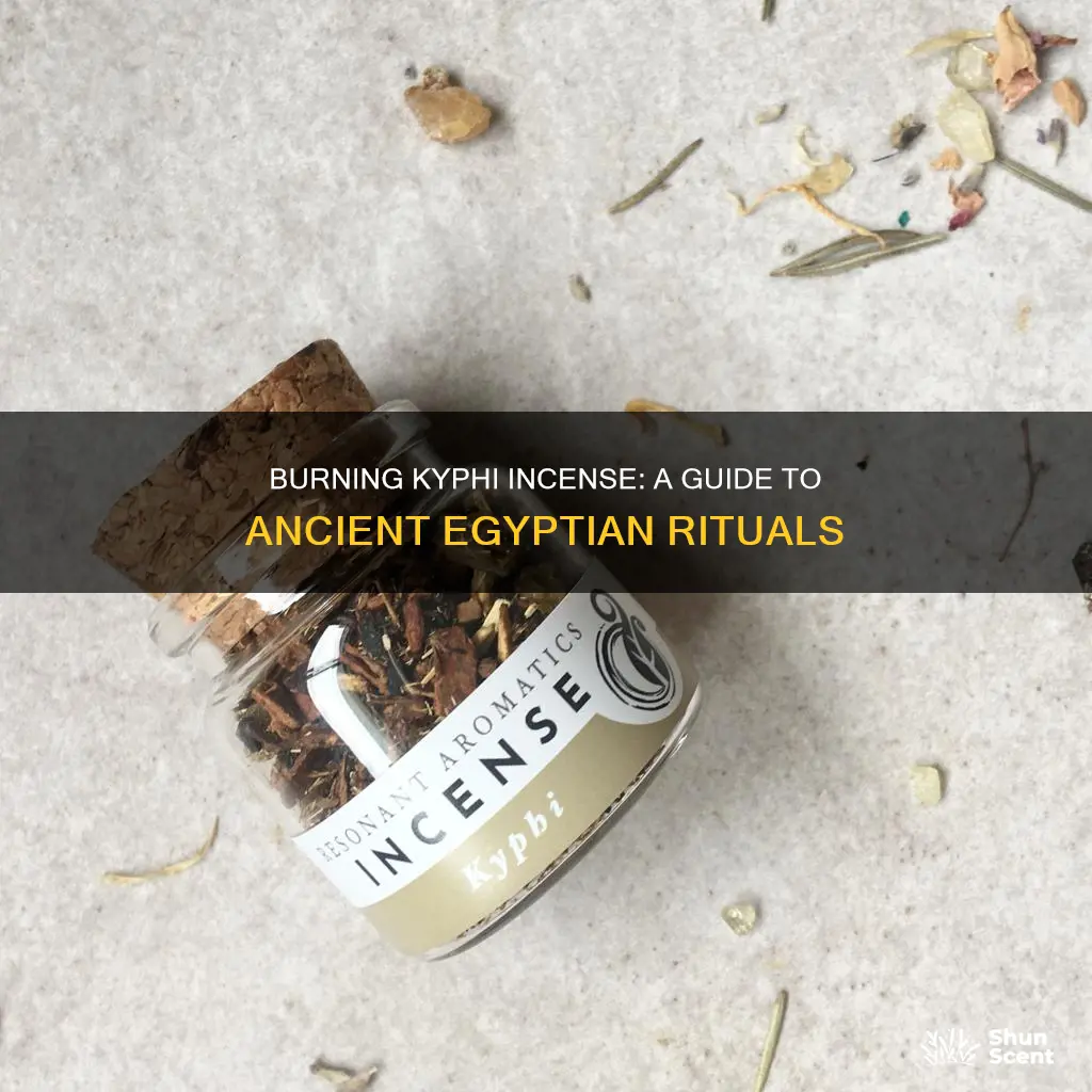 how to burn kyphi incense