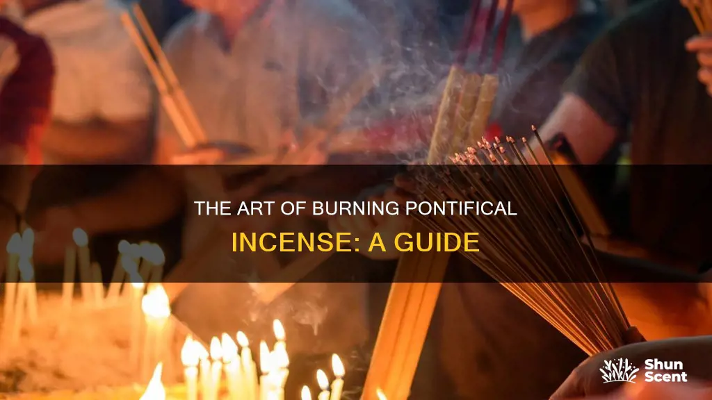 how to burn pontifical incense