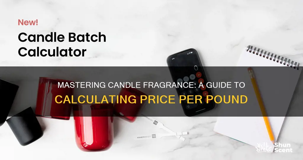 how to calculate price per lb of fragrance for candles