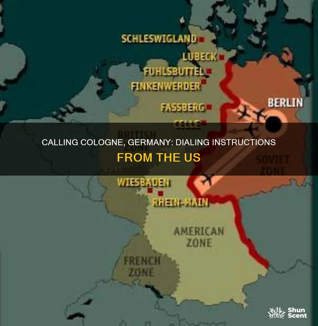 how to call cologne germany from the us