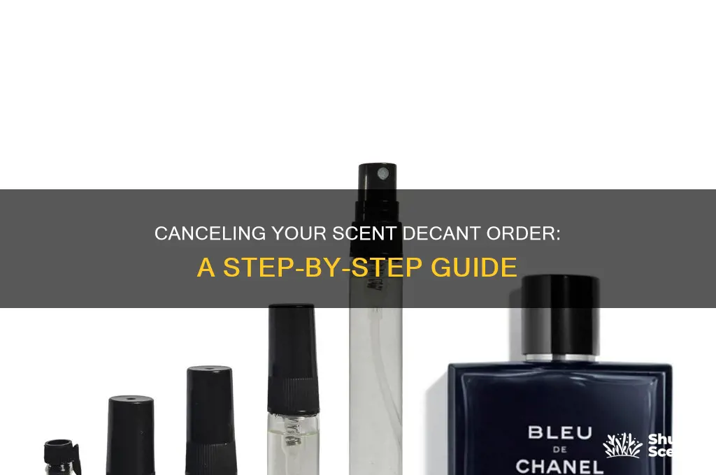 how to cancel scent decant order