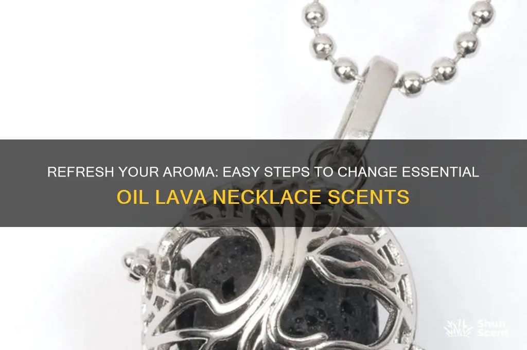 how to change the scent of essential oil lava necklace
