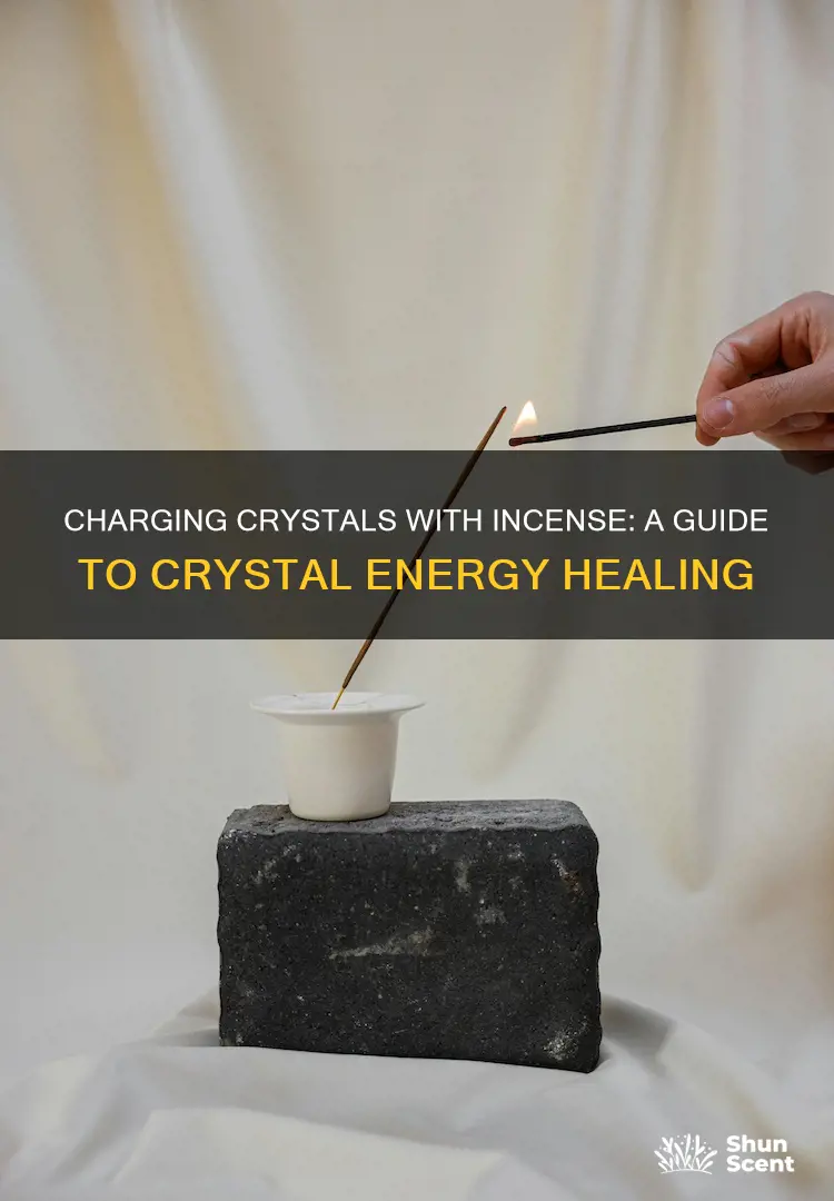 how to charge crystals with incense