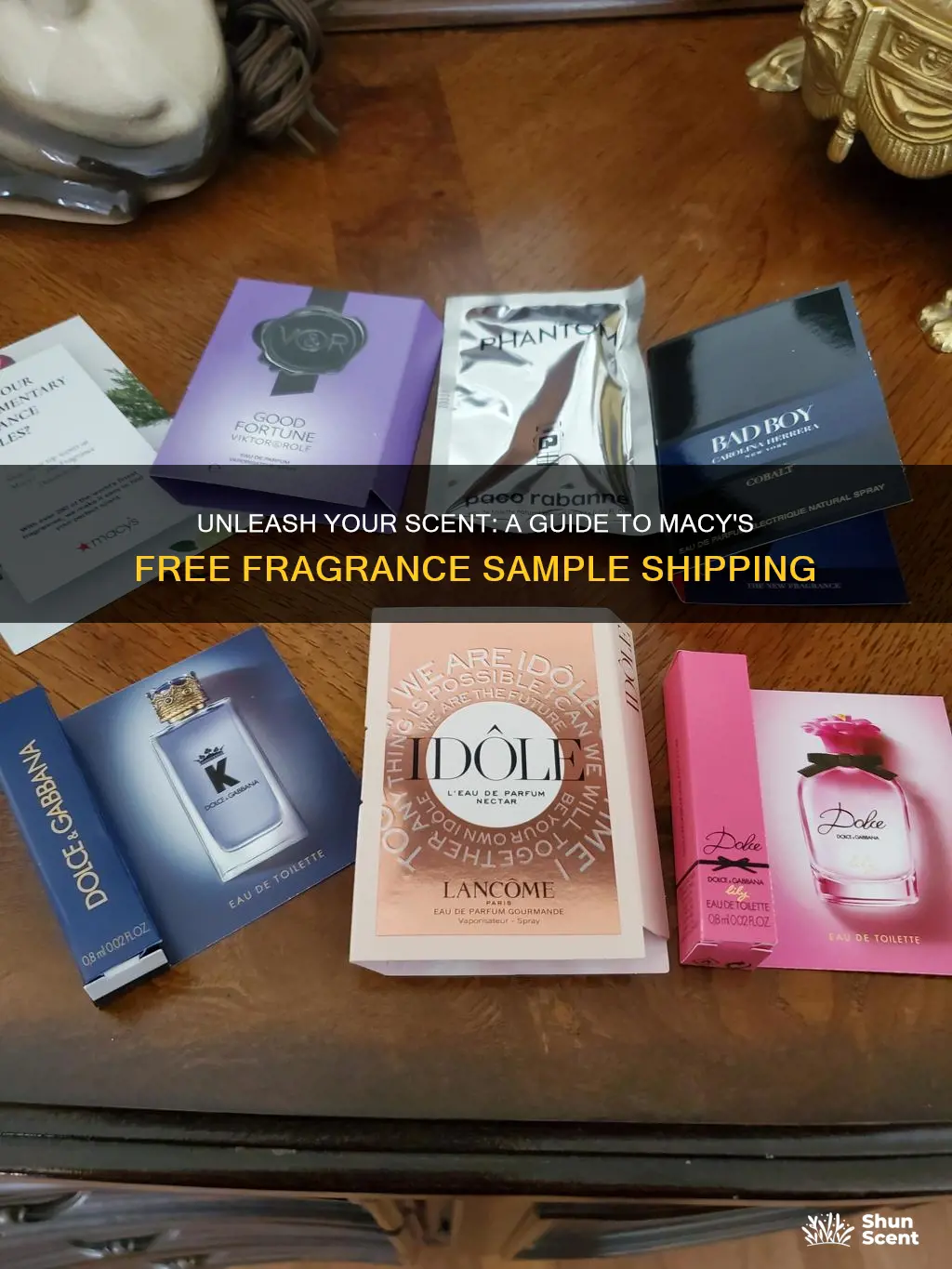 how to check macy free fragrance sample shipping