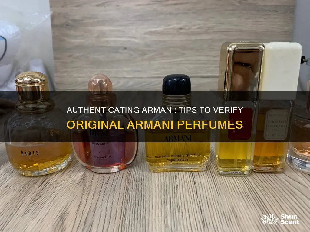 how to check original armani perfume