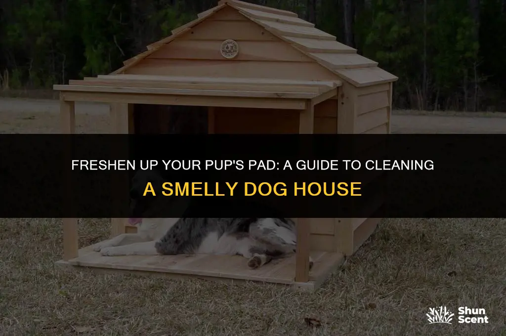 how to clean a smell dog house