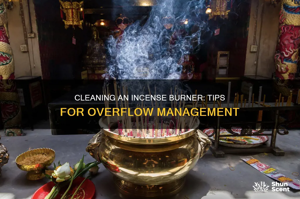 how to clean an overflow incense burner