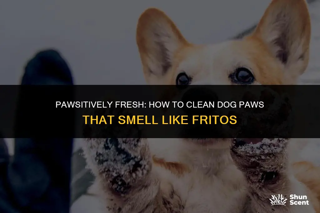 how to clean dog paws that smell like fritos