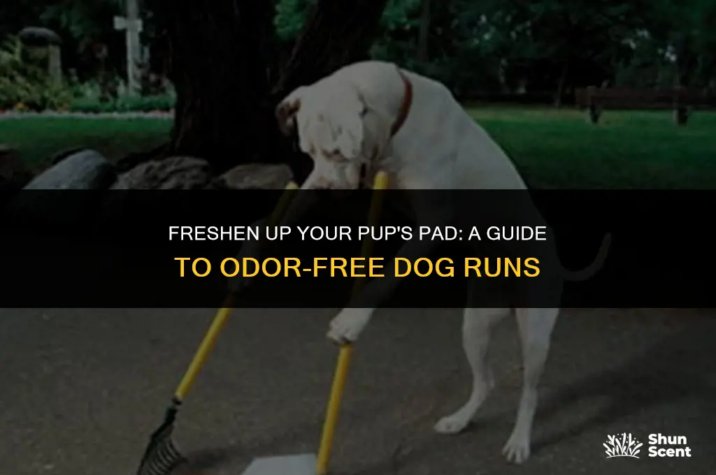 how to clean dog run smell