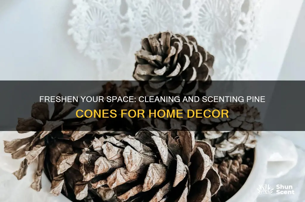 how to clean pine cones and add scent