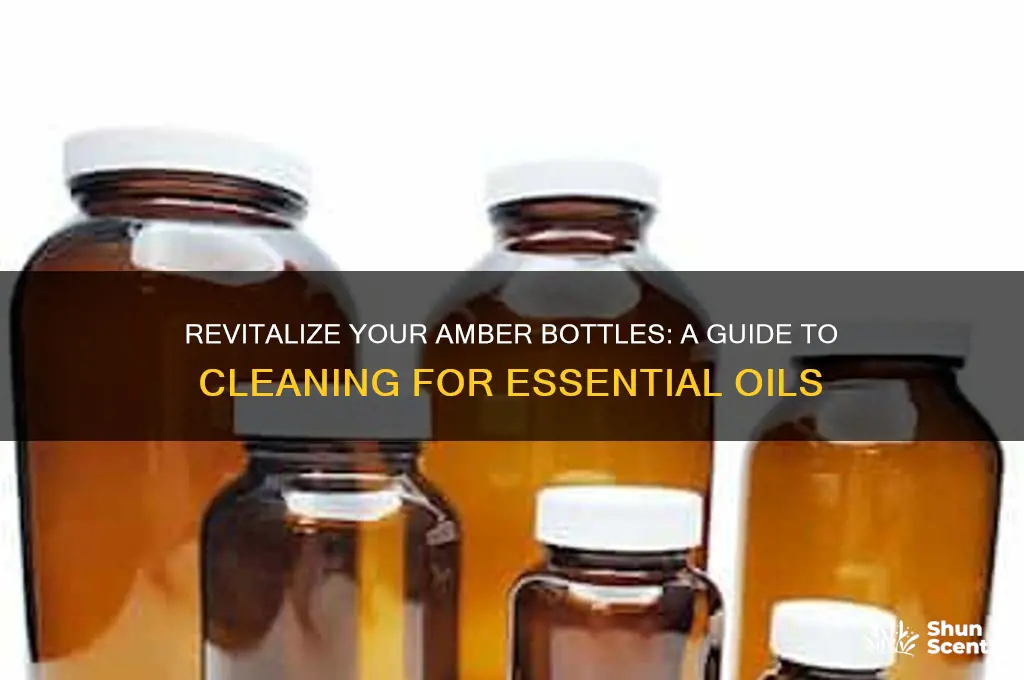 how to clean scent amber bottles for essential oil