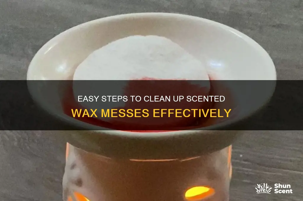 how to clean up scented wax
