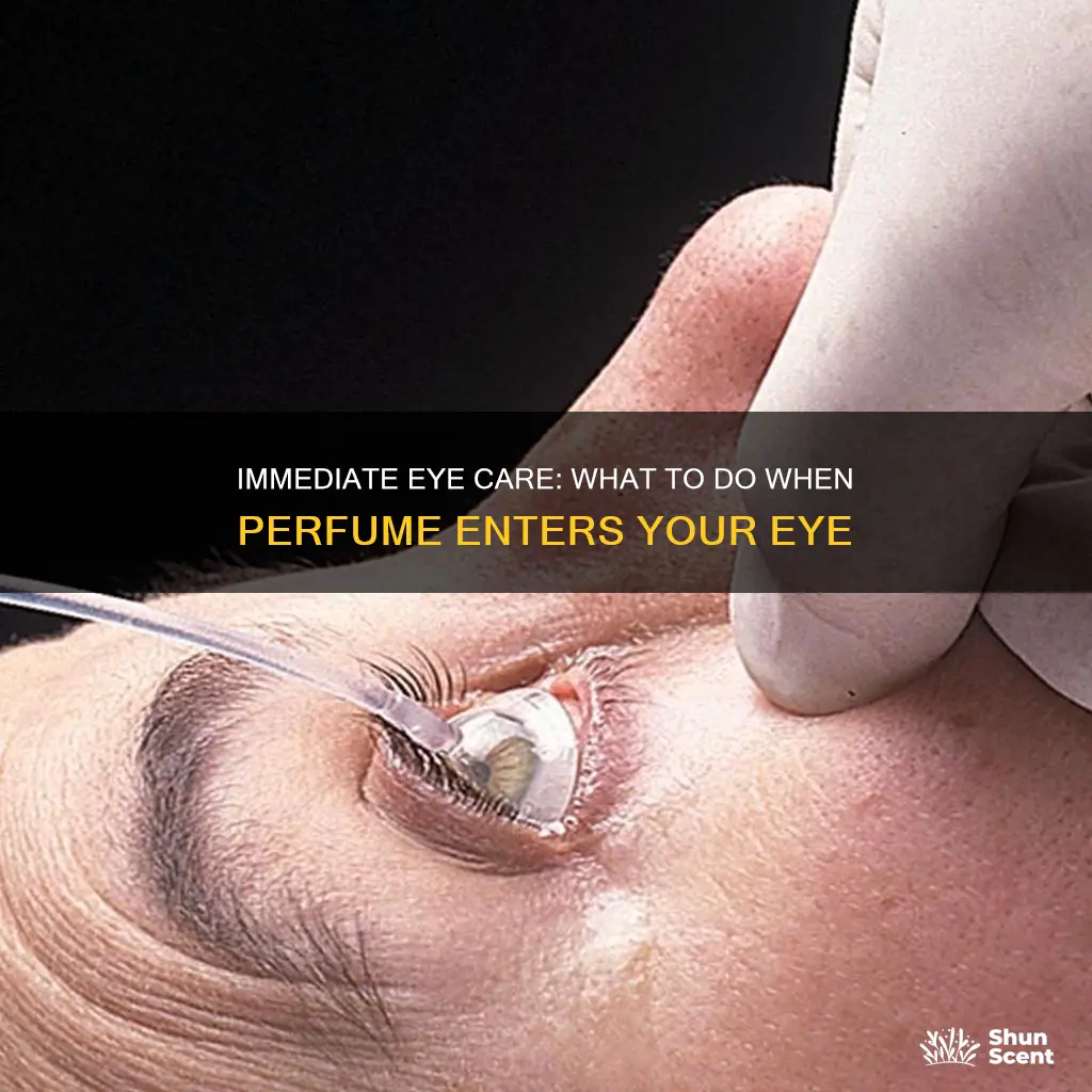 how to clean your eye when perfume has fallen into