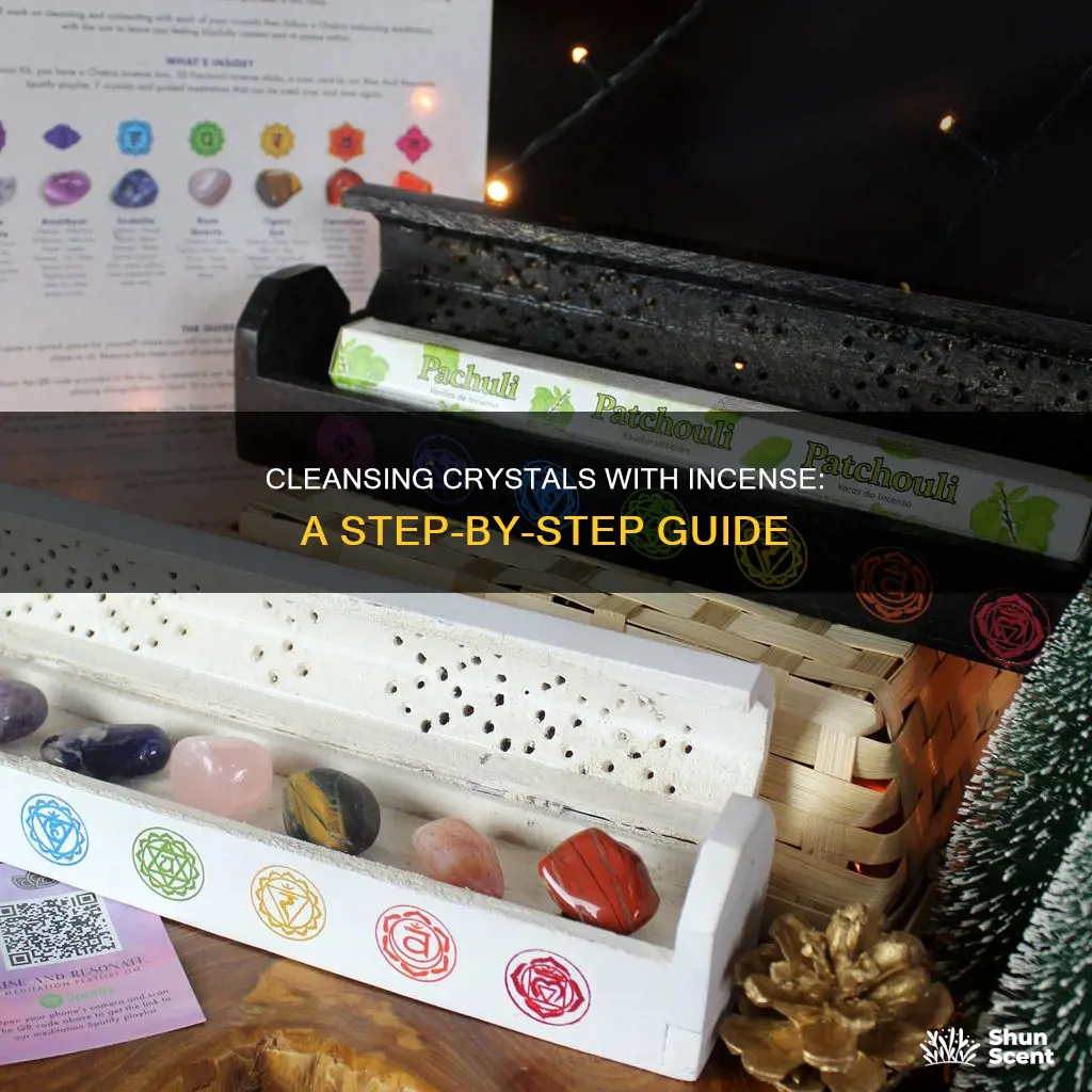 how to cleanse crystals with incense
