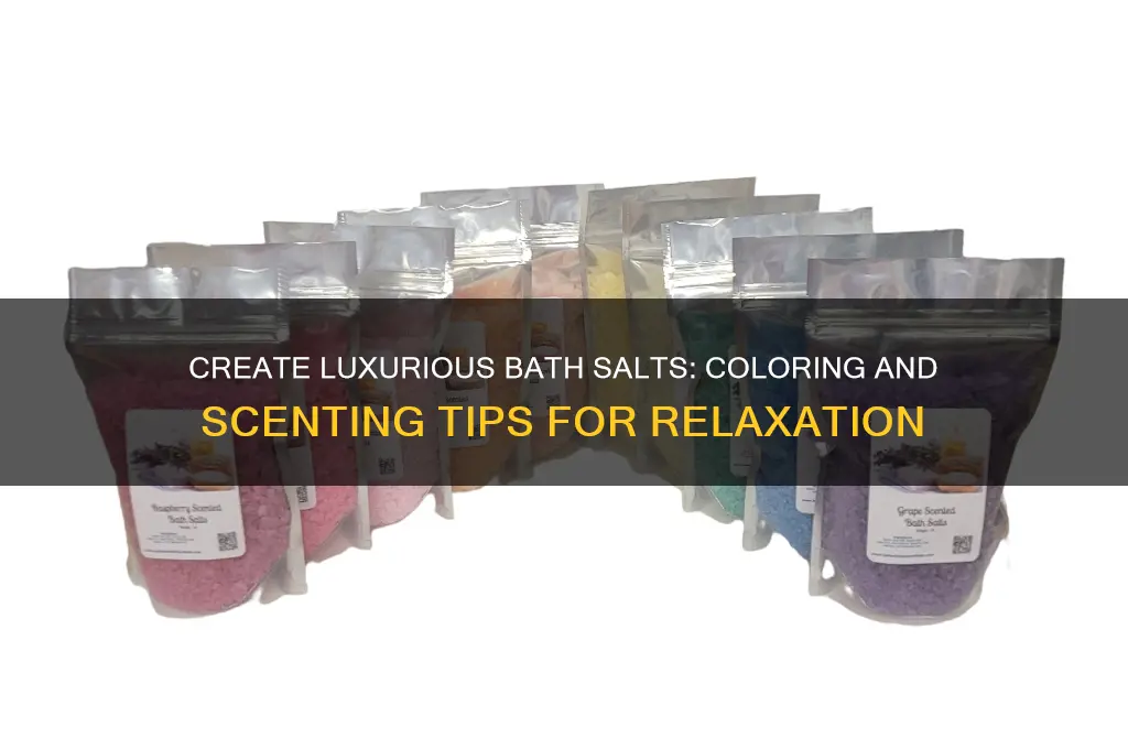 how to color and scent bath salts