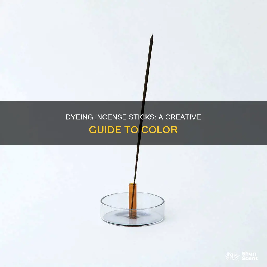 how to color incense sticks