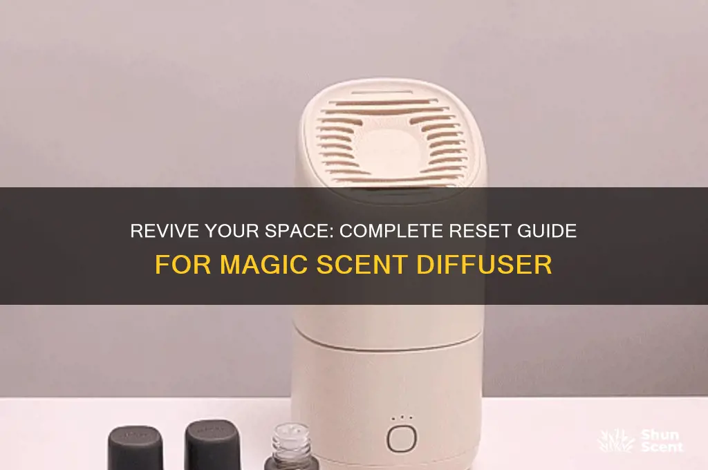 how to completely reset the magic scent diffuser