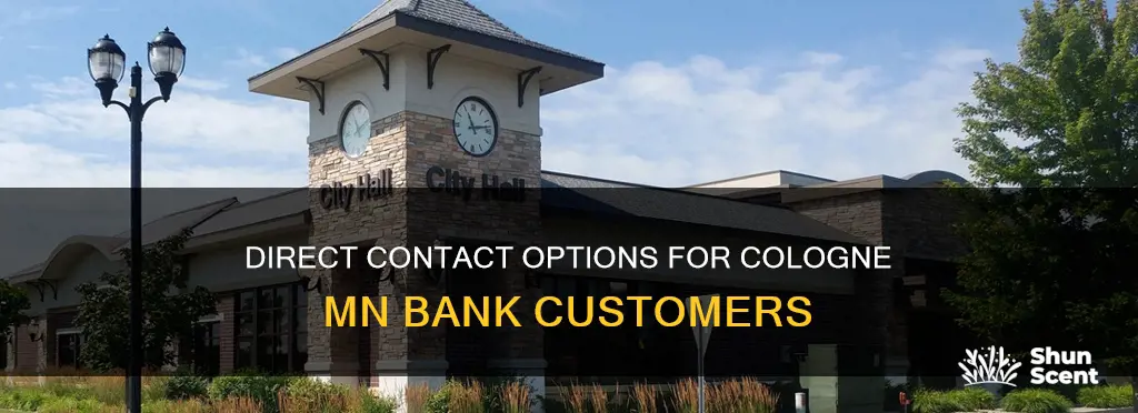 how to contact cologne mn bank directly