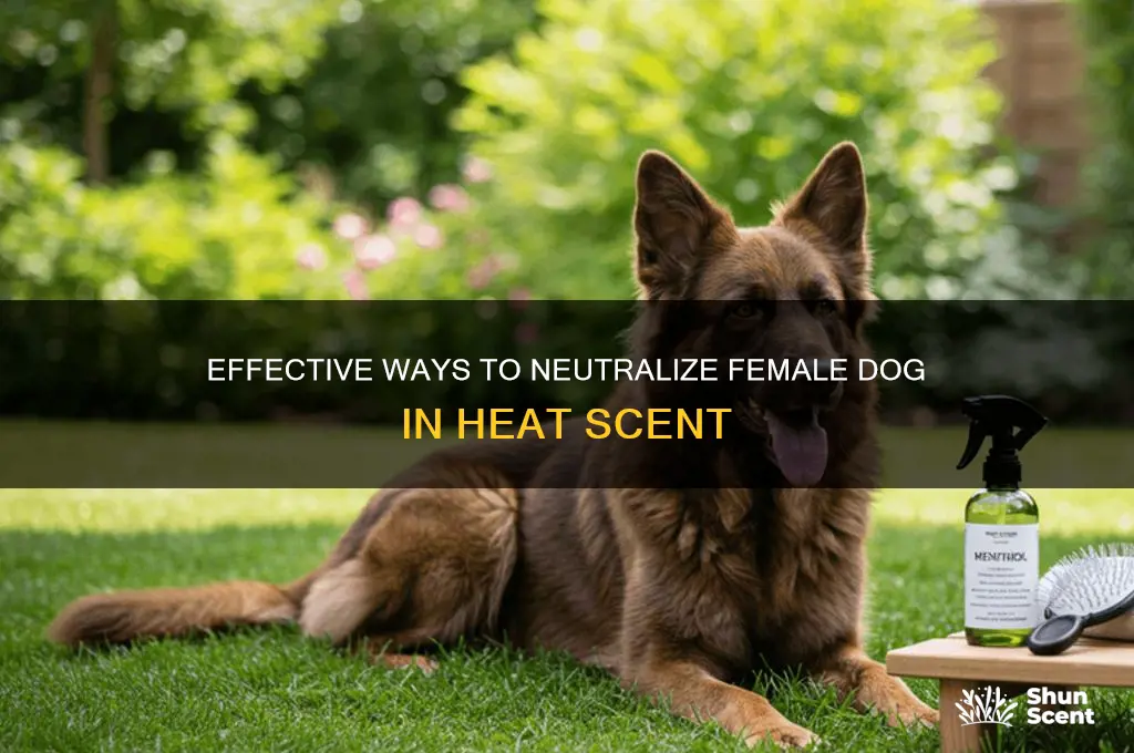 how to counteract the scent when female dog in heat