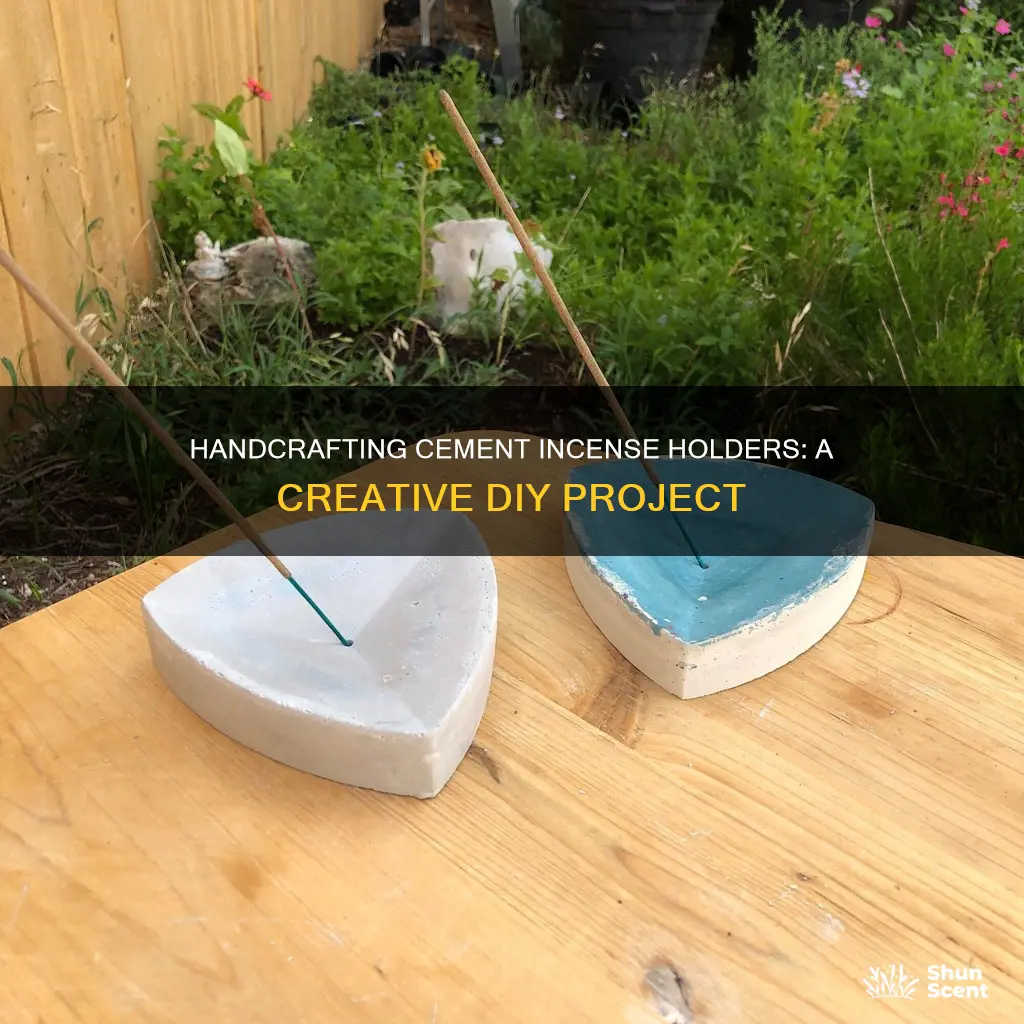 how to create a cement incense holder