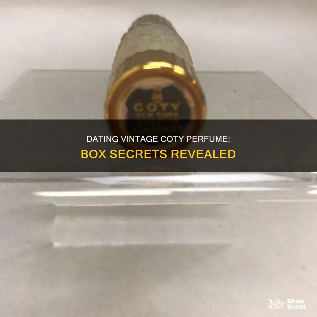 how to date vinage coty perfume box