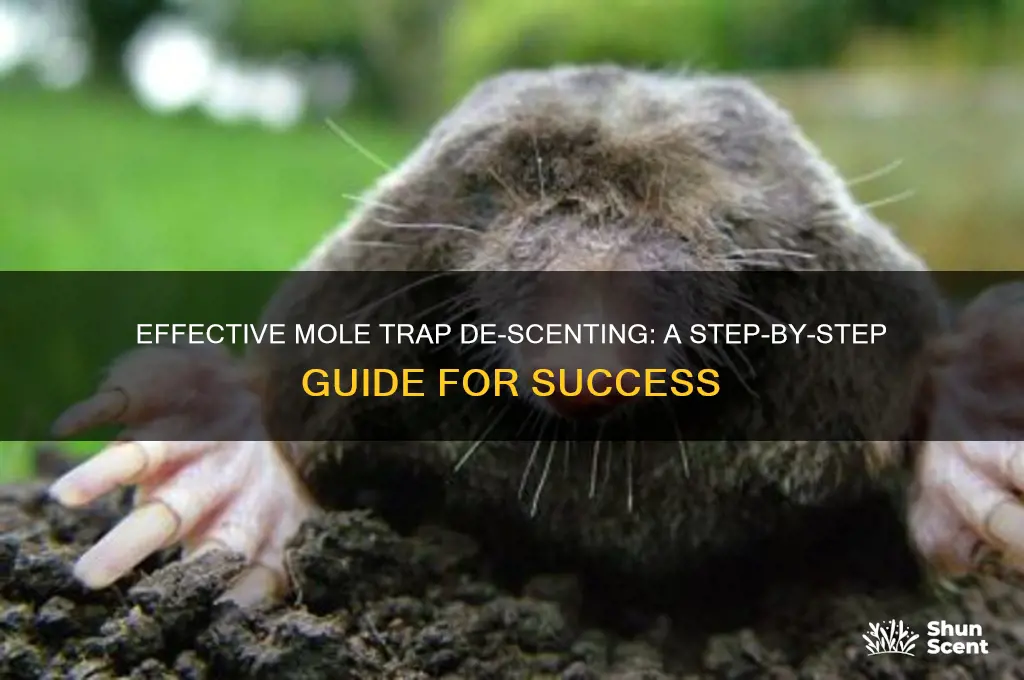 how to de-scent a mole trap