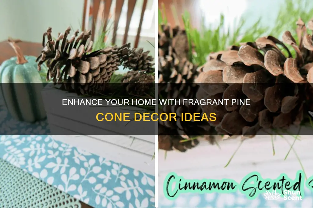 how to decorate with scented pine cones