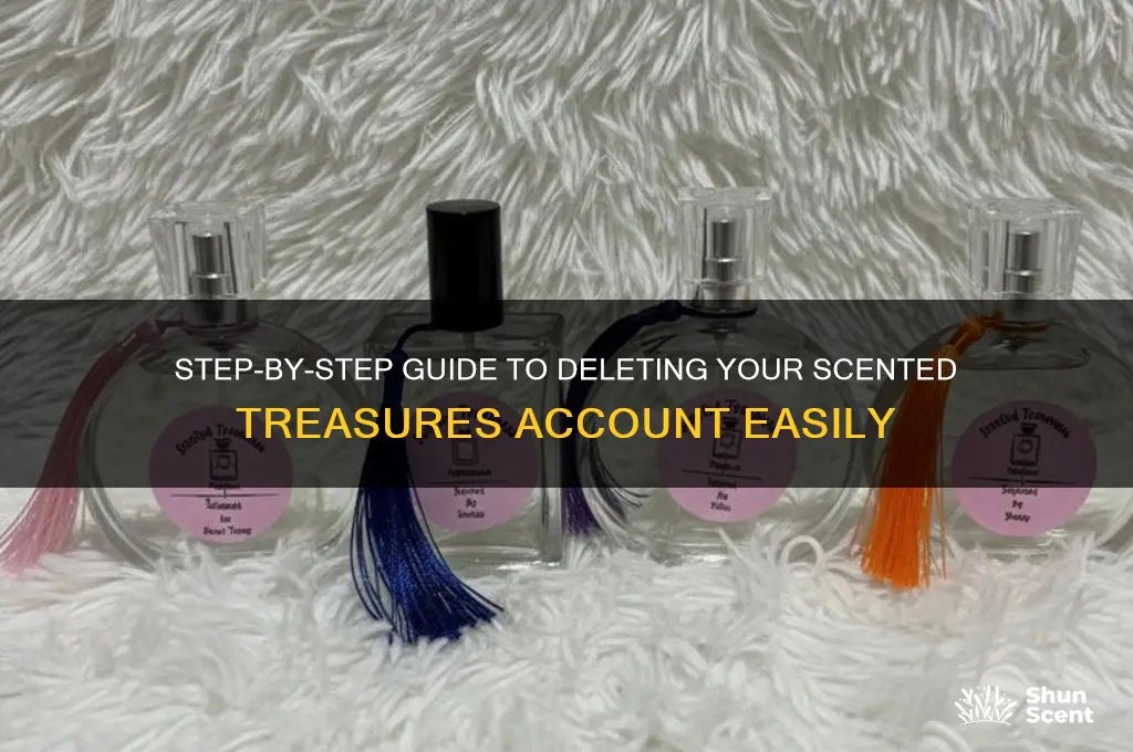 how to delete a scented treasures account
