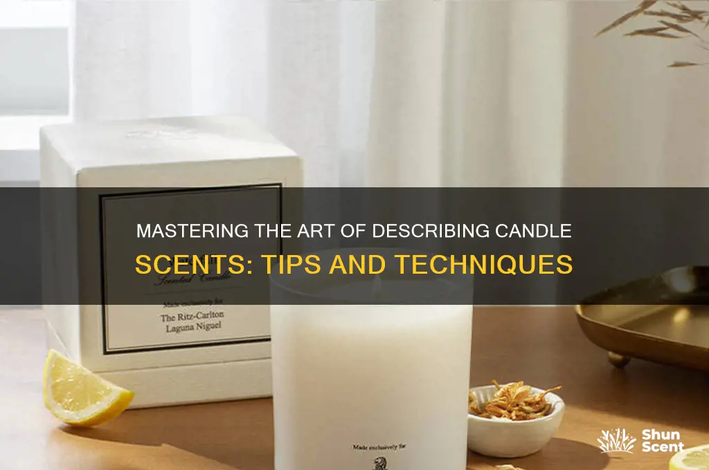 how to describe a candle scent