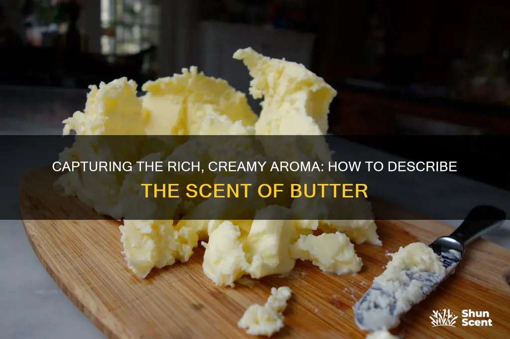 how to describe scent of butter
