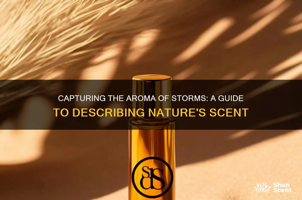 how to describe the scent of a storm