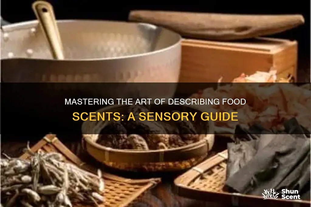 how to describe the scent of food