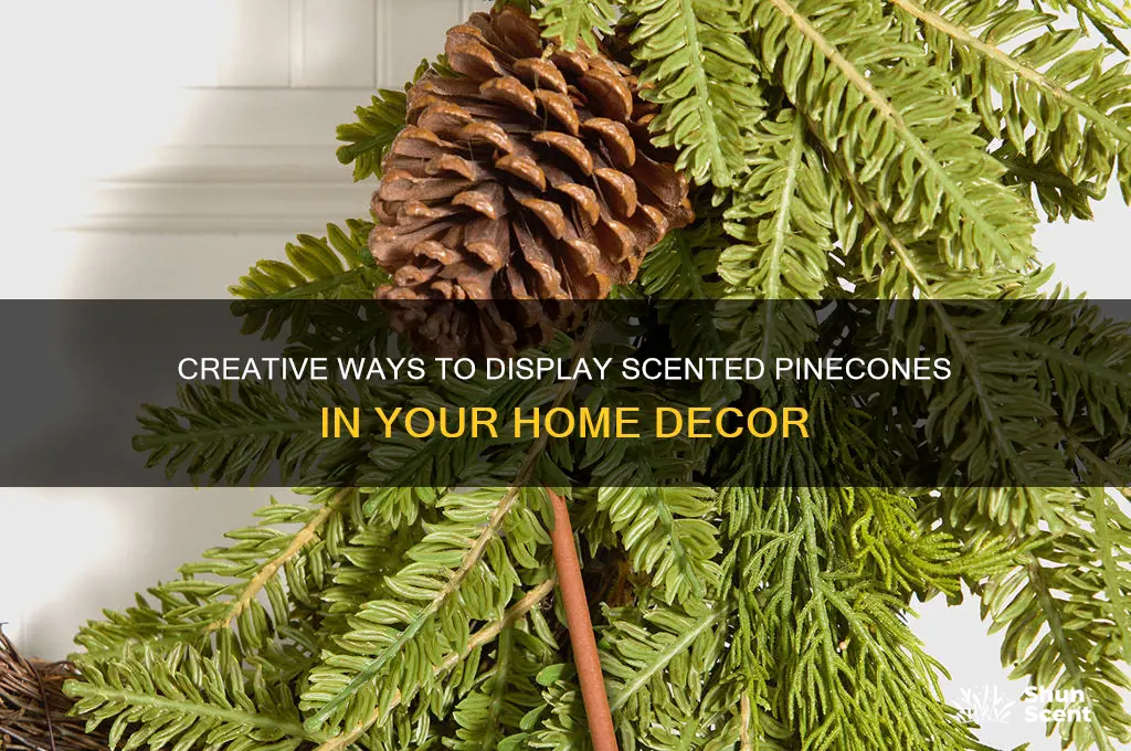 how to display scented pinecones