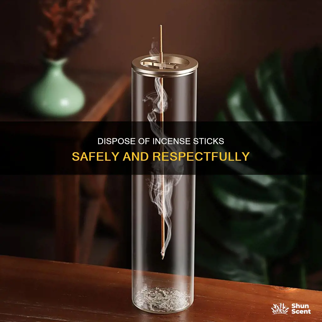 how to dispose away unused incense sticks