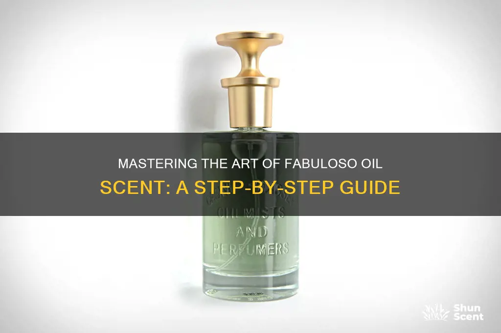 how to do fabuloso oil scent